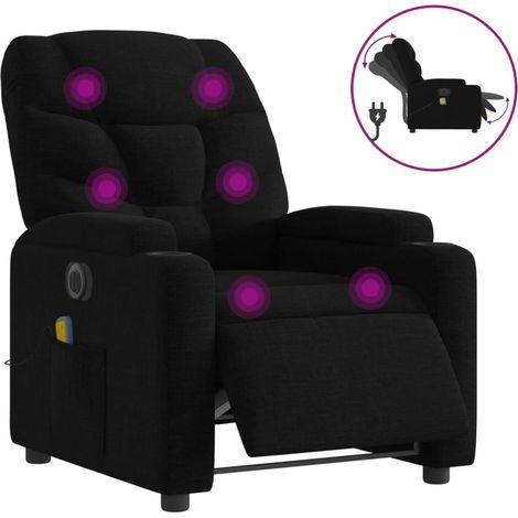 Maison Exclusive - Massagesessel Elektrisch Schwarz Stoff