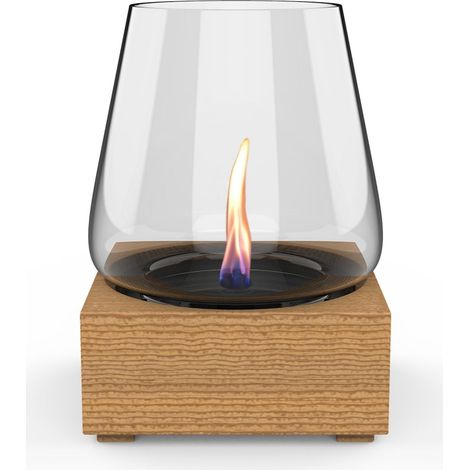 Lanterna Candela Poppy 17 Natural Oak da tavolo ricaricabile con  liquido TenderFuel (1/4)