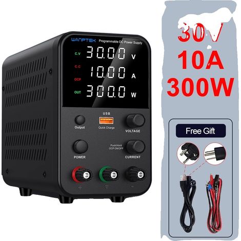 Alimentation DC réglable, sortie 030V, courant 10A (1/2)