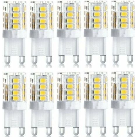 Lot de 10 Projecteur LED, lumière décorative LED, ampoule LED G9, 5 W blanc froid, ampoules LED à économie d\\'énergie, ampoule halogène de rechange, AC 230 V non dimmable (1/4)