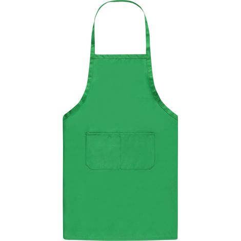Tablier Cuisine - Polyester Imperméable avec 2 Poches - Pour Cuisiner, Cuire au Four, Griller, Nettoyer - Taille Unique Adulte - Vert (1/5)