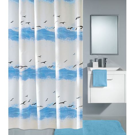 Kleine Wolke Duschvorhang Seaside krokusblau, 180 x 200 cm Duschvorhänge (1/2)