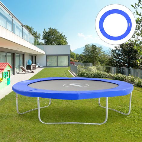 Copertura Imbottita Bordo Trampolino, Protezione per Tappeto Elastico Giaridno in Plastica, Ø244cm, Blu