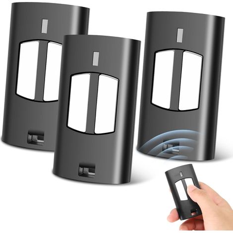 Juego de 3 mandos a distancia para puertas To.GO 2WV, 2 canales, 433,92 MHz, control remoto universal para puertas de garaje, compatible con TO.GO 2WV 4WV, IO.2WV, LO.T2WMR, T2 WV, T4 WV, CUPIDO-2, CU (1/3)