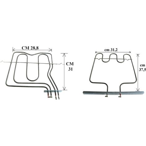 ARISTON INDESIT 2 RESISTENZE FORNO SOPRA E SOTTO  C00016435 C00039574 RS 52 / 60 (1/3)