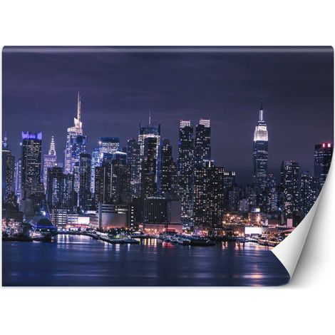 Papier peint new york la nuit - 200 x 140 cm (1/4)