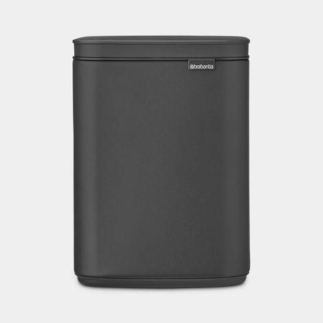BrabantiaBrabantiaBin de Abfalleimer Bo 4L Rechteckig, kompakt, Deckel declosing suave und herausnehmbarer Inneneimer  Wandmontage/Stand-Alone-Design für Bad, Küche oder Büro  Mineral Infinite Grau