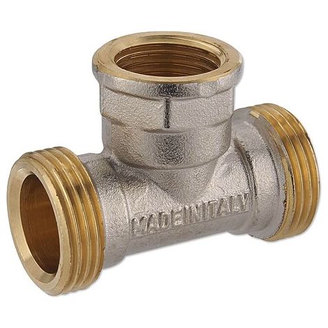 Messing T-Stück für Klemmringverschraubung 3/4'' Eurokonus -1/2'' IG - 3/4'' Eurokonus
