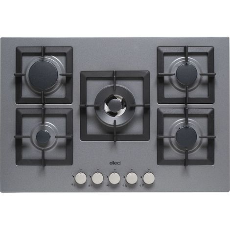 Table de cuisson à gaz encastrable Elleci Plano 75 TCC Titanium 5 brûleurs