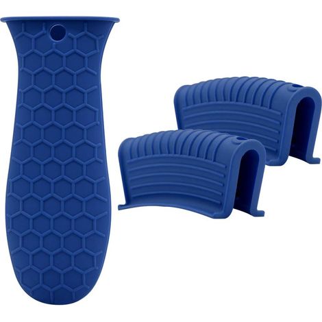 Manche En Silicone Pour Poêle - Résistant Jusqu'à 250 °C - Antidérapant - Convient Aux Poêles En Fonte Et En Aluminium - Lot De 2 (1/5)