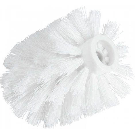 Tête de brosse WC de rechange avec adaptateur, polypropylène, diamètre 7,5 cm, blanc (1/4)