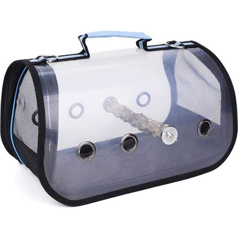 Transparente, handliche Papageien-Vogeltasche mit Löchern, ideal für Reisen mit dem Auto oder Vogelkäfig, auch für unterwegs geeignet (1/3)