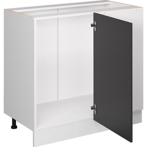 Mobile ad angolo cucina R-Line, Antracite casa di campagna, 86 cm , PL Antracite, Vicco