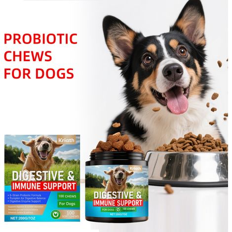 Granulés probiotiques spécialement conçus pour les chiens, doux et nourrissants, pour une santé intestinale optimale et un apport nutritionnel complet – 200 g (1/5)