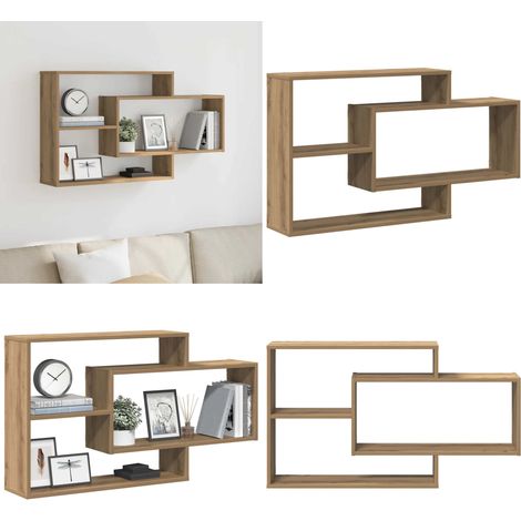 vidaXL Étagère murale chêne artisanal 104x20x58,5 cm bois d'ingénierie (1/5)