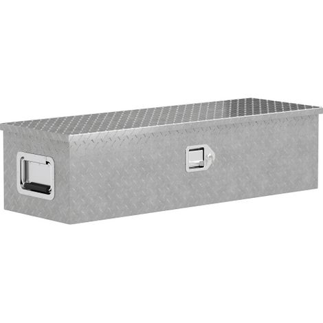 Gerätekasten Aufbewahrungskiste aus Aluminium mit Seitengriffen, Schloss und Schlüsseln, LKW-Werkzeugkasten, Lagerungsbox für Anhänger, 99 x 33 x 25,5 cm 
On-Site