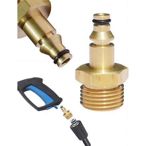 Ecleanfy - Adaptateur M22 vers raccord rapide pour tuyau haute pression – Massing  14 mm  Compatible avec Nilfisk, Stihl (1/5)