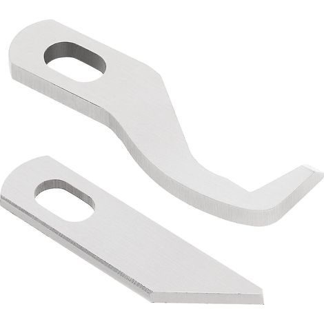 Upper and lower overlock blades (upper and lower set) compatible with Singer models S14-68, S14-69, S14-77, S14-78 and S14-79, as well as with the Pfaff Element 1450OL model. (1/5)