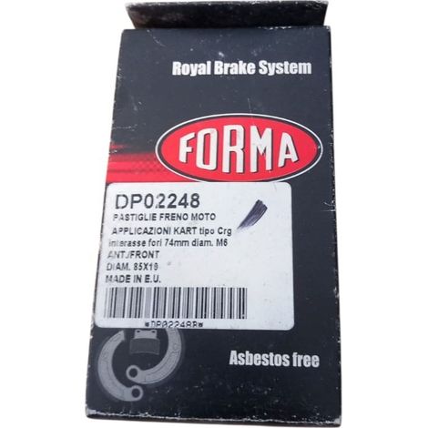 Pastigle freno moto per kart crg, fori 74 mm, diam m6 (1/3)