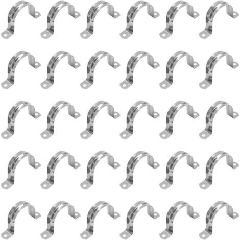 Collier de serrage en U en acier inoxydable, collier de serrage demi-rond pour tuyau d'air/eau, raccords pour tuyaux d'eau - 50 mm