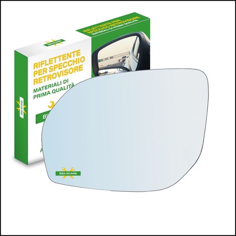 Vetro specchio retrovisore lato sx-guidatore (specchio piu grande) (1/2)