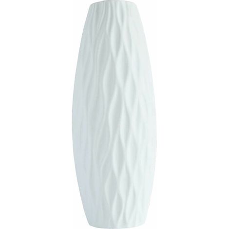 Vase en céramique mat Vase en céramique blanche pour la décoration de la maison Vase bohème (20CM) (1/5)