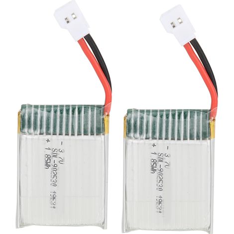 Lot de 2 Batteries de Remplacement 3.7V 500mAh pour Avion Télécommandé WLtoys F949 V931 XK K123 (1/5)