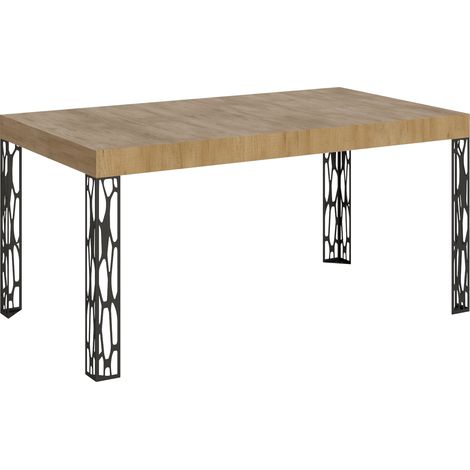Tavolo allungabile 90x160/264 cm Ghibli Quercia Natura telaio Antracite (1/4)