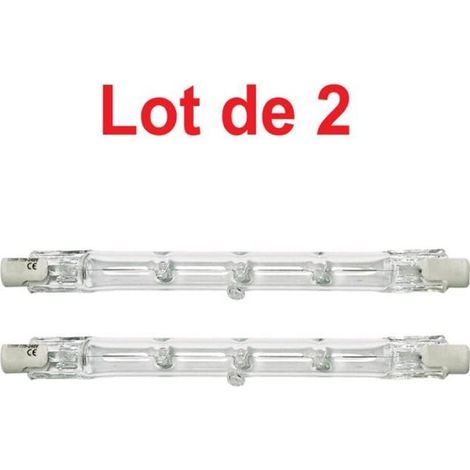 Lot de 2 Ampoules Halogène Crayon R7S 78mm 120W 2200Lm