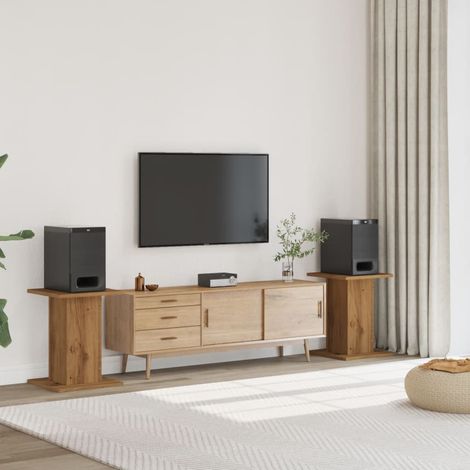 Soportes altavoces 2 uds madera roble artesano 30x30x60 cm vidaXL