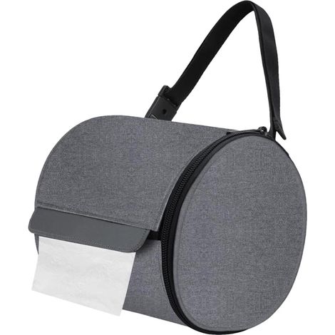 Sac De Rangement Pour Rouleaux De Papier - Polyester Gris Imperméable - Protection Poussière Et Humidité - Salle De Bain Et Voyage - 1 Pièce (1/5)