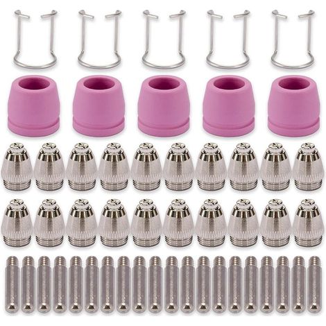 Lot de 50 accessoires pour coupe plasma,buse de découpe plasma,buse et électrodeSG 55 AG 60 WSD 60 (1/5)