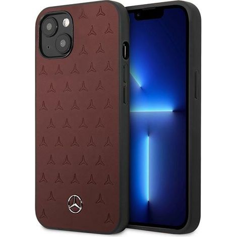 Hülle für iPhone 13 mini Mercedes Leder Sterne Rot (1/5)