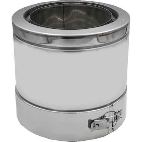 Hoher Adapter – isolierter flexibler Schlauch auf Ø80 mm Pelletschlauch JONCOUX