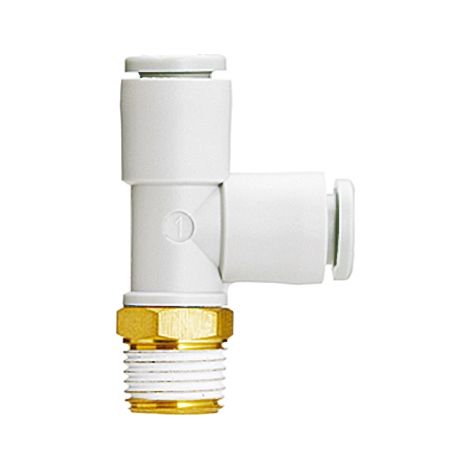 Adaptateur fileté en T SMC KQ2 vers Enfichable 6 mm Enfichable 6 mm ( Prix pour Paquet de 10 )