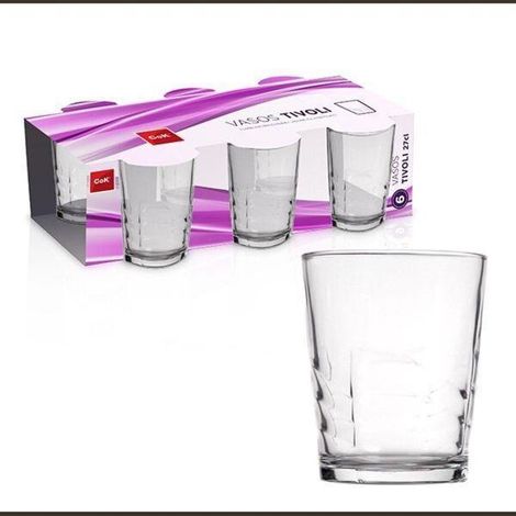 27 cls vaso tivoli agua similar vaso arco agua bormioli - caja 6 unidades
