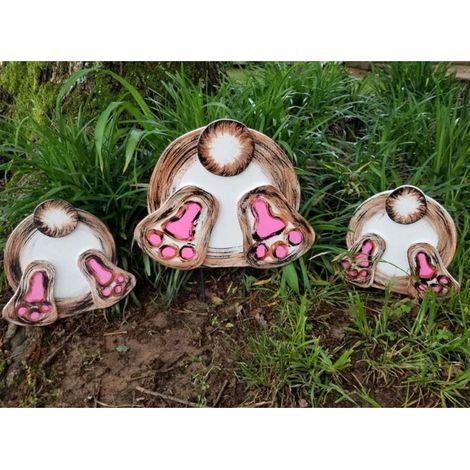 Oster-Gartenschilder, Gartendekorationen, Hasenpopo-Deko, Kaninchen-PVC-Modell-Ornamente (1/5)