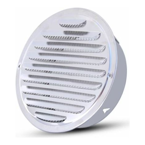 Griglia di ventilazione Ø 110 mm - Griglia di ventilazione rotonda, Griglia di ventilazione in acciaio inox con foro, Ventilazione con rete, Griglia di ventilazione rotonda per tubo di scarico