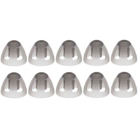 Lot de 10 embouts auriculaires pour appareils auditifs, conception souple et ouverte, embouts de rechange noirs, adaptés aux personnes âgées (8 mm) (1/2)