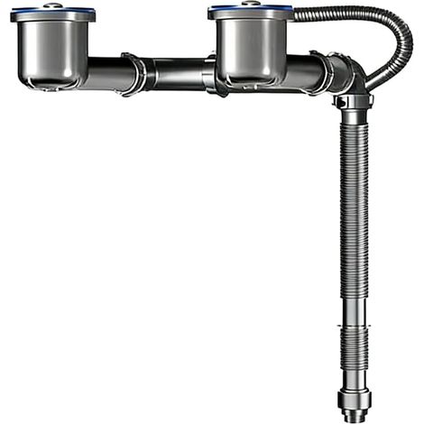 Ensemble de tuyaux descente pour lavabo Setchen, raccords (1/5)
