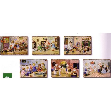 Quadretto quadro da Parete placca in metallo 20 x 30 cm 6 Modelli (1/2)