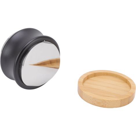 Höhenverstellbarer, mattschwarzer Kaffeetamper, 53-mm-Kaffeespender aus Edelstahl (1/5)