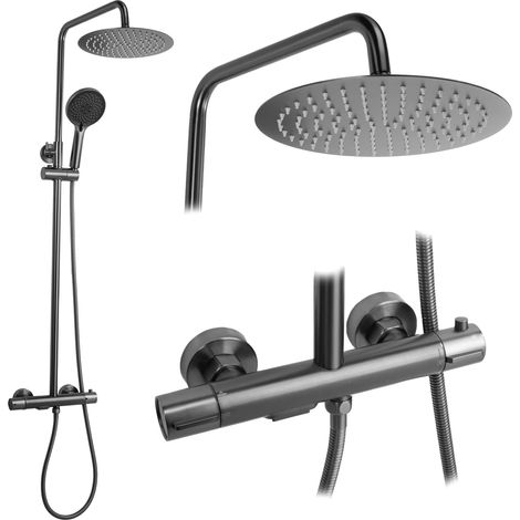 Duschset Rea Drop + Thermostat Titanium