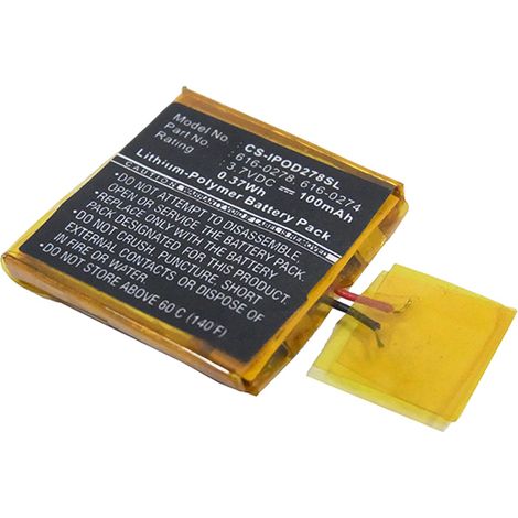 NX - Batterie MP3/MP4/Multimédia 3.7V 100mAh - 616-0278616-0274 (1/3)