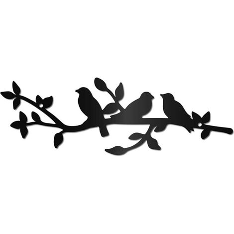 10 cm Décor mural métal noir rustique, décoration murale élégante maison (1/5)