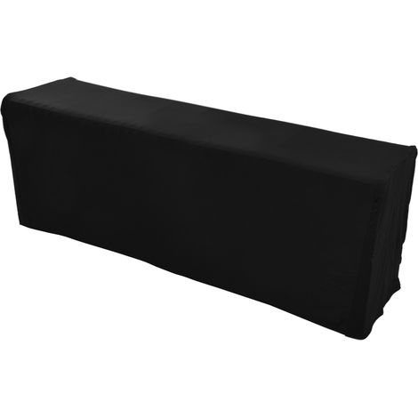 Schwarze Stretch-Tischdecke, 244 x 76 x 76 cm (8 Fuß), für Hochzeiten, Bankette und Partys, vielseitige Tischdecke (1/5)