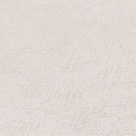 Papier peint uni crème effet métallique Tapisserie moderne aspect textile Papier peint monochrome auto-adhésif idéal pour chambre (1/4)