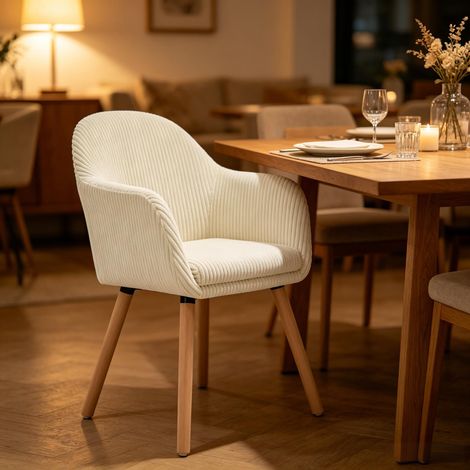 Fauteuil lounge confortable, chaise design pour salle à manger, cuisine, coiffeuse, bureau, chaise de travail ergonomique (pack de 1 seul siège) (1/3)