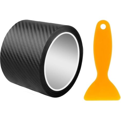 Film Carbone Autocollant,Bandes de Fibre de Carbone Anti rayures,Bande de Protection de Seuil de Porte de Voiture,Protection Seuil de Porte et Carrosserie,Résistant aux UV,Eau,Rayures (1/5)
