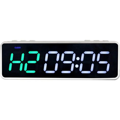 Grande horloge LED numérique surdimensionnée Minuterie d'intervalle de minuterie de gymnastique de 1 pouce, horloge de forme physique d'entraînement alimentée par batterie de contrôle d'application de (1/5)